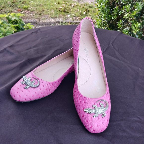 DIANA & KELLY Alligator Brooch Ostrich Shoes 11 - Picture 1 of 10